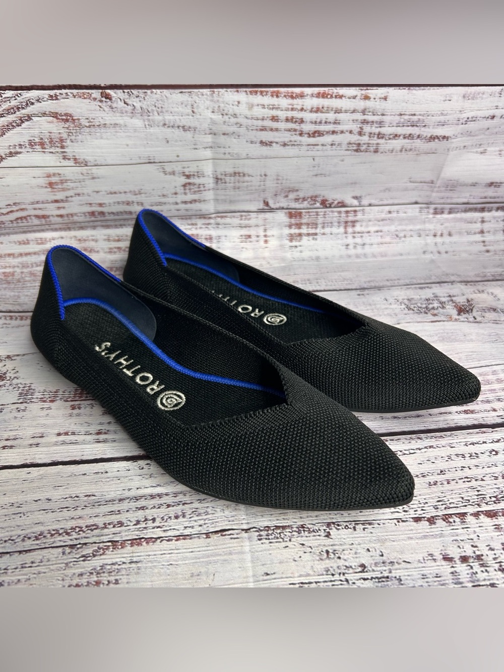 Rothy’s The Point Black Slip On Flats Women’s Size 7